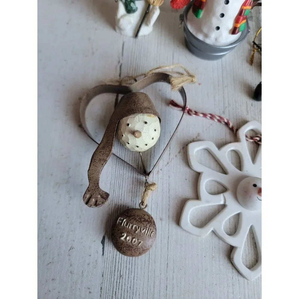 Snowflake snowman heart Arctic‎ bucket variety ornament Xmas